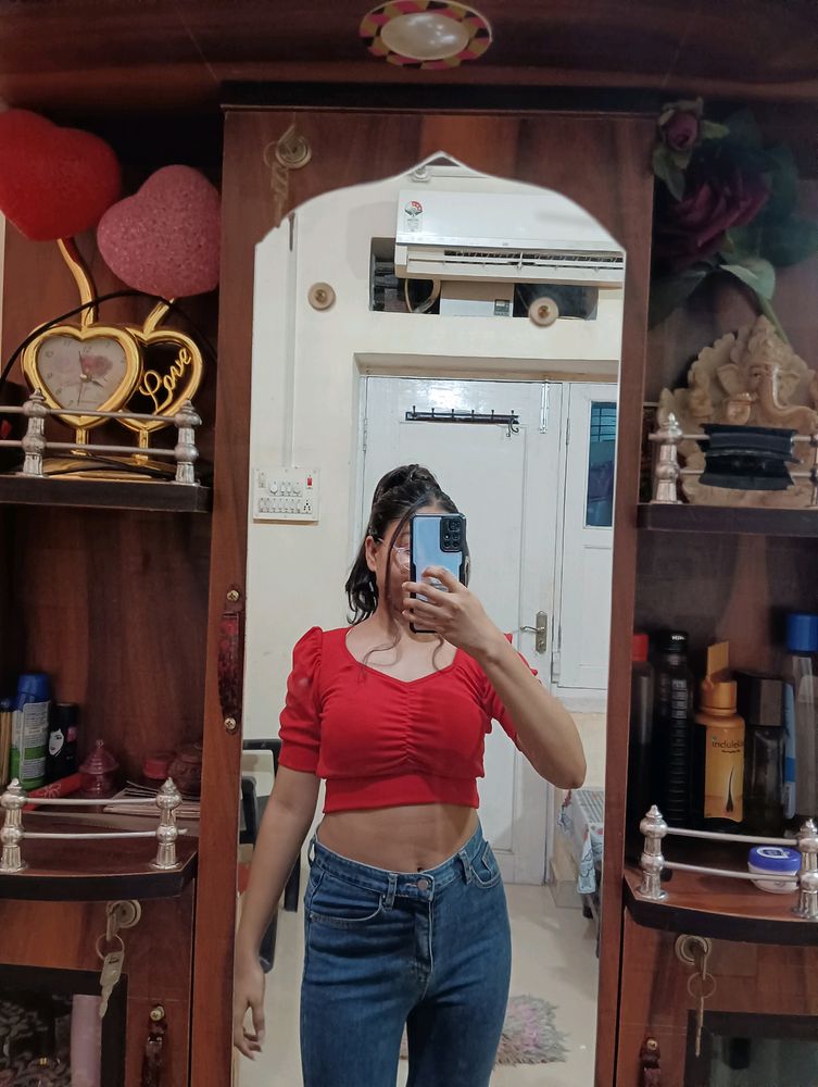 Red Crop Top