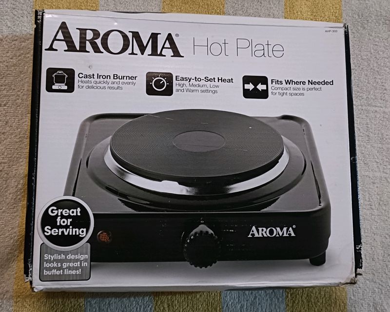 Aroma AHP 303 Single Burner Hot Plate Black (120V)