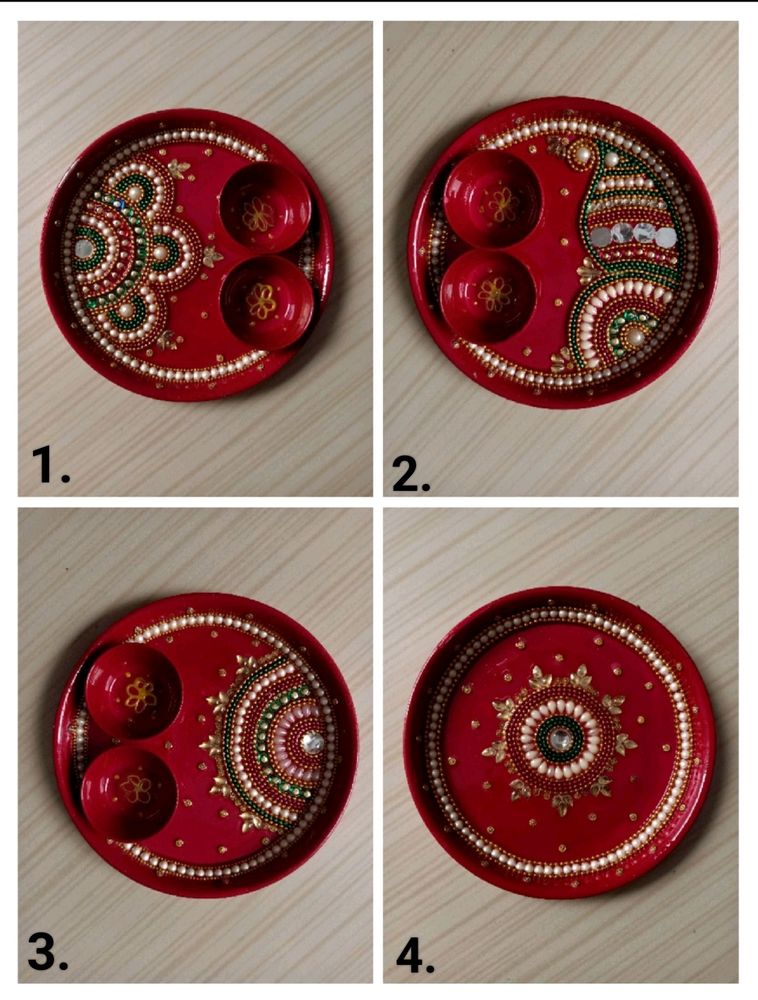 💫Handmade Stainless Steel Pooja Thali Set