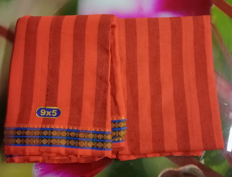 Handloom Fabric Pure Cotton Dhoti Jode