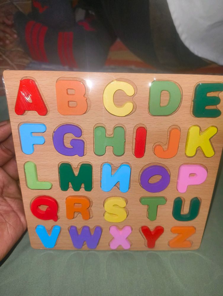 8x8 Wooden ABC Multiple Colour