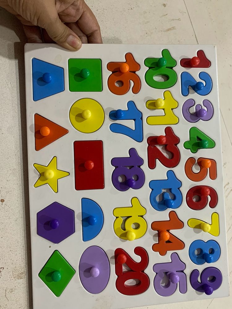 Puzzle Board 1-20 And Shapes