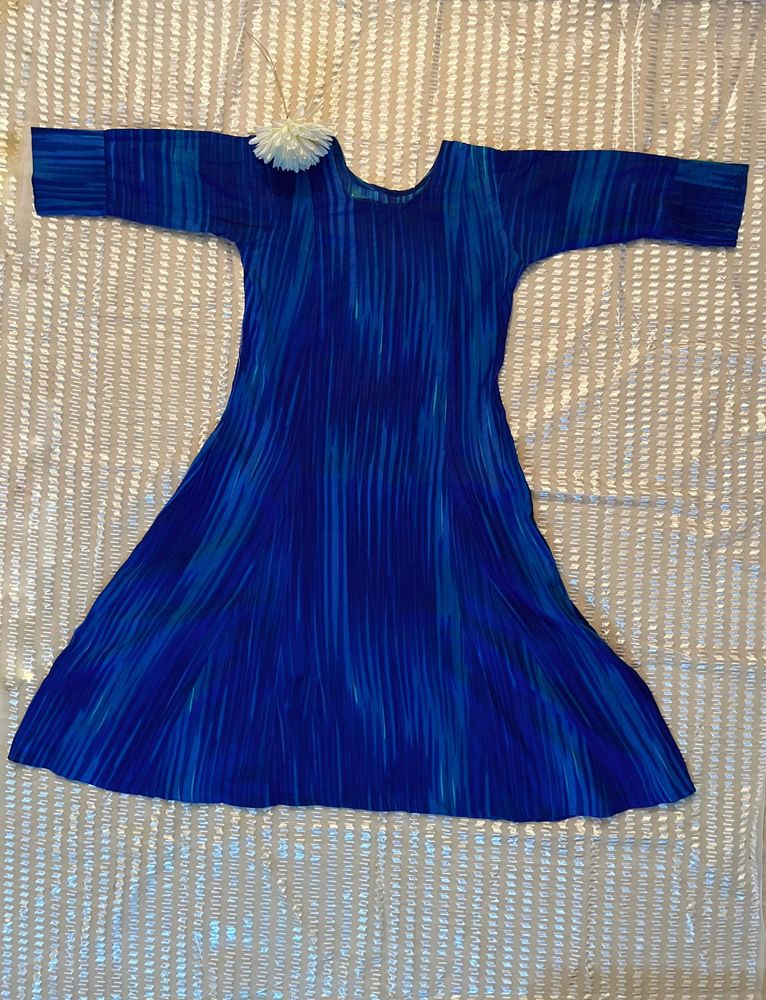 Peacock Blue A Line Kurta