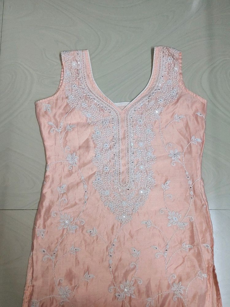 Light Pink Straight Kurta