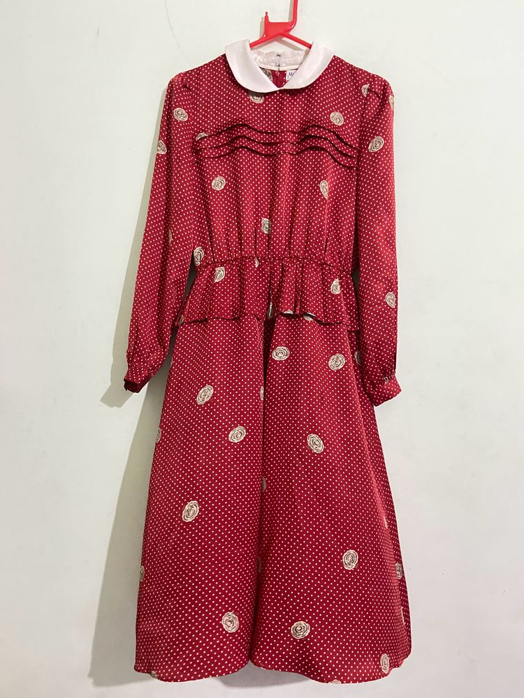 Vintage Polka Red Dress