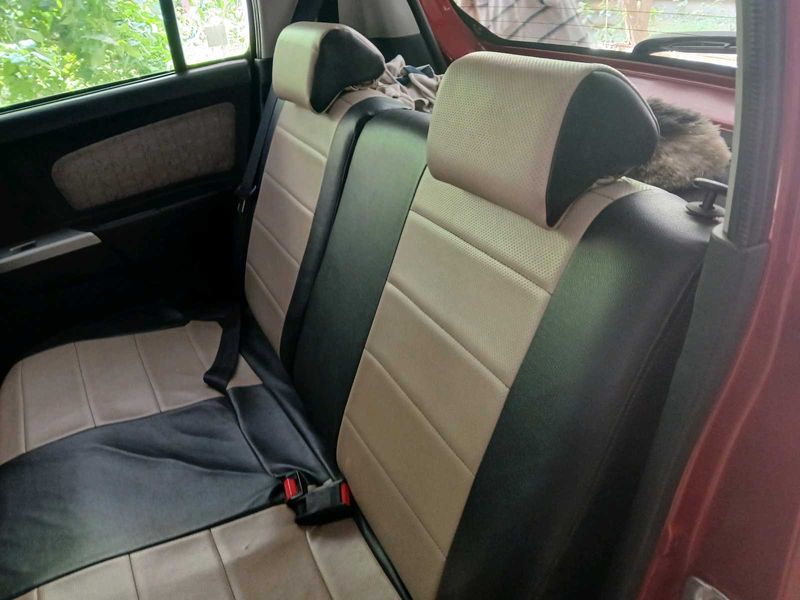 Wagon R Seat Cover - Dual Tone Black and Cream