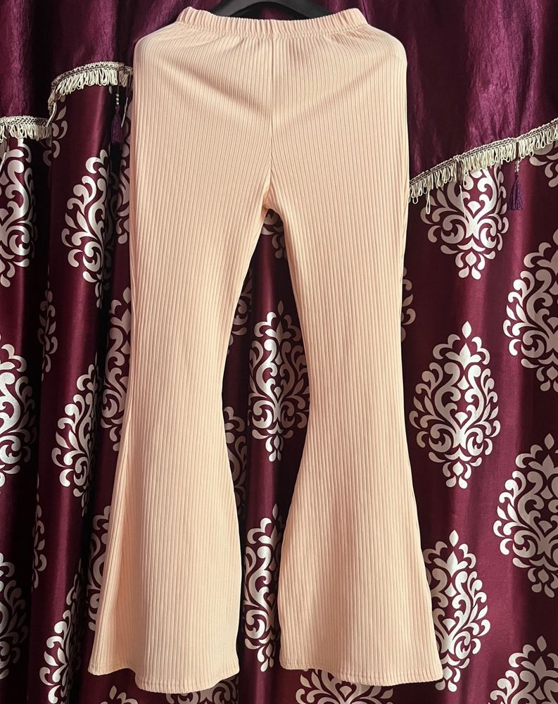 Bell Bottom Ribbed Trouser