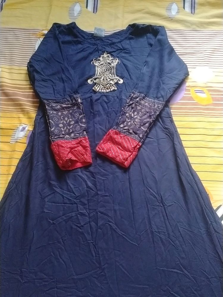 Blue And Red Gown