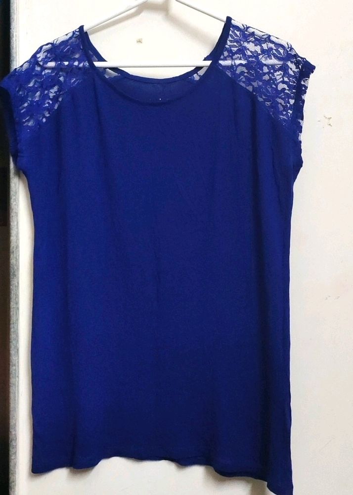 Women M Size Nevy Blue Top