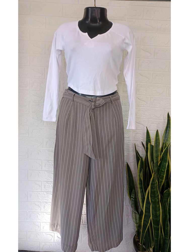 Stripped Flared Pants By Westside