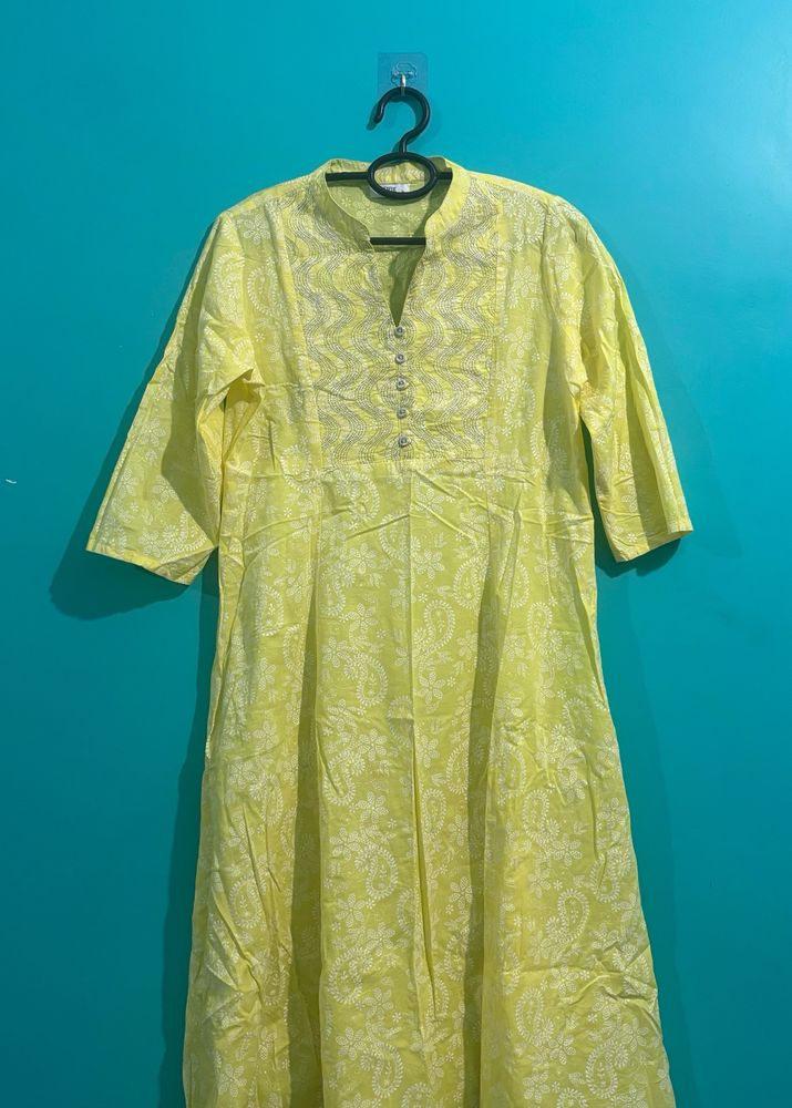 Yellow Shimmery kurta