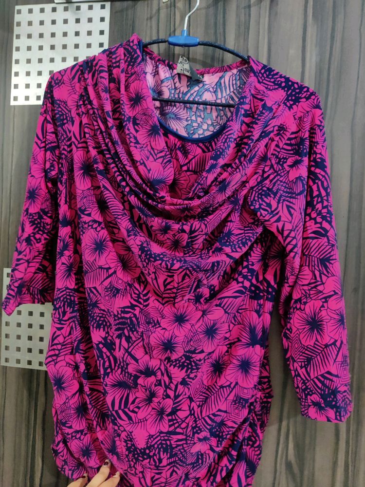 Girls Printed Pink Top