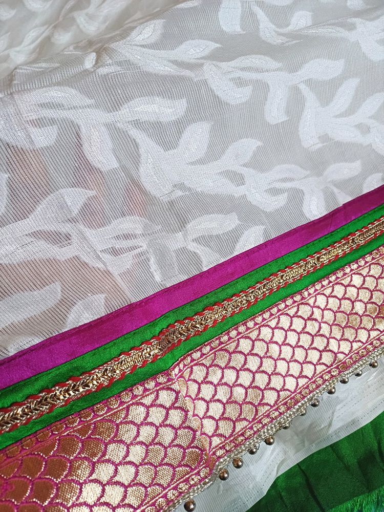 💥🆕️ Brasso Saree With Heavy Brocade Border