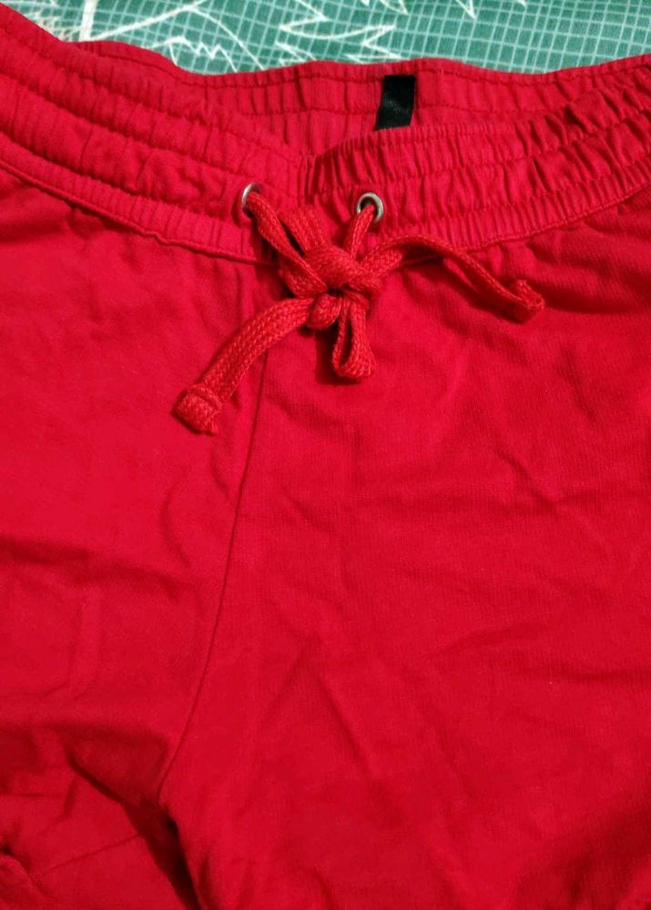 Red Stretchable Shorts