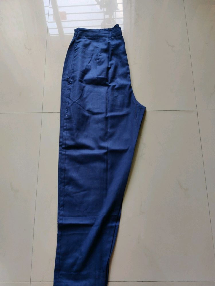 Navy Blue Organic Cotton Trousers