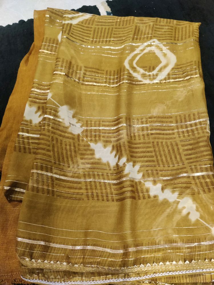 Golden Daily Wear Saree For Women...