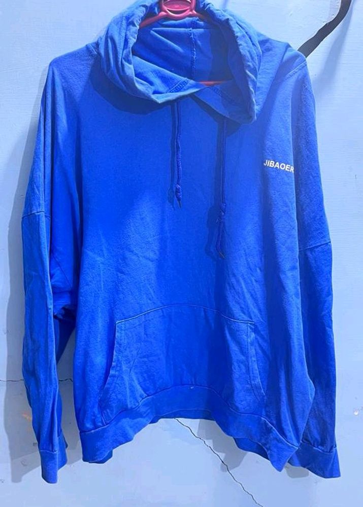 Blue Oversized Hoodie