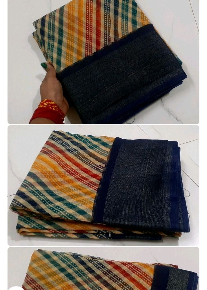 Cotton Saree With Blouse Piece