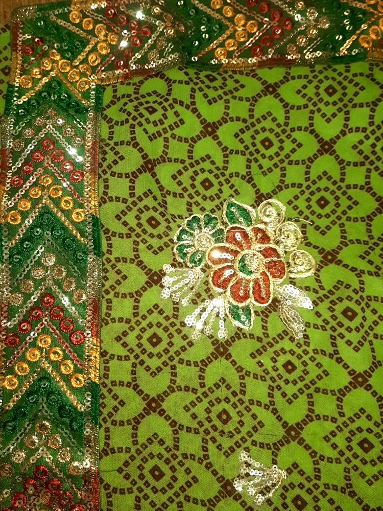 Ambroider Saree With Blouse 38inch. Rarely Used.