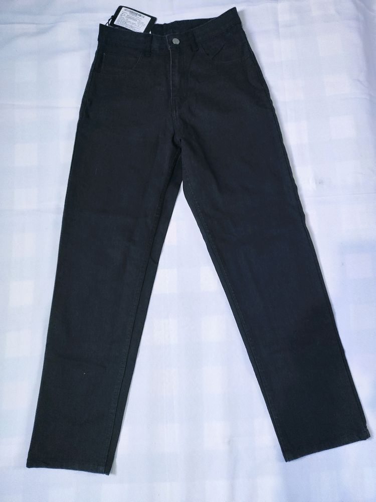 Straight Fit Black Jeans