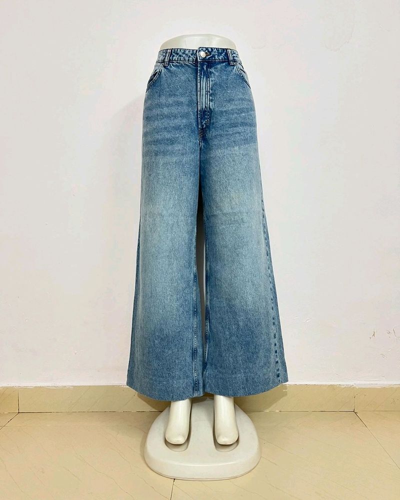 wide twill jeans