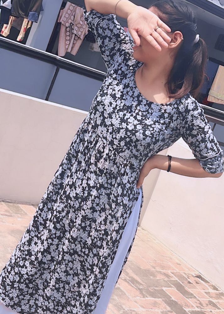 Black Printed Hand Made Kurti 🦋 Just Go For It