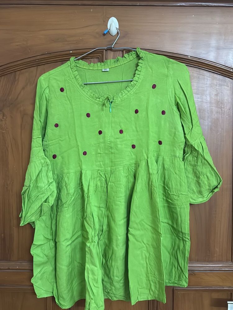 Green Short Kurti