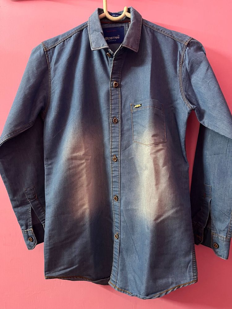 Blue Jean Shirt For Boys 12 To 14 Years