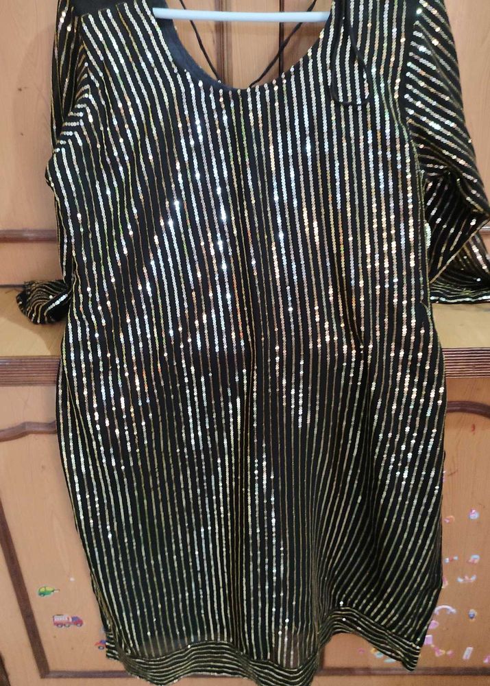 New Black Fully Party Wear Kurta