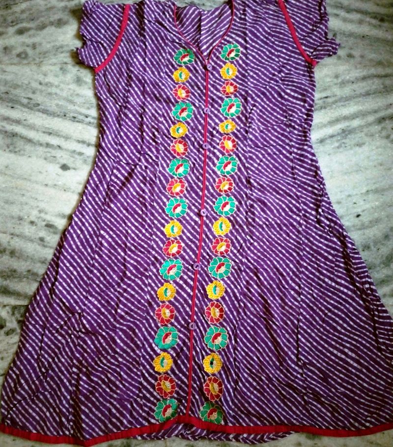 💜Purple Long Kurti For Women