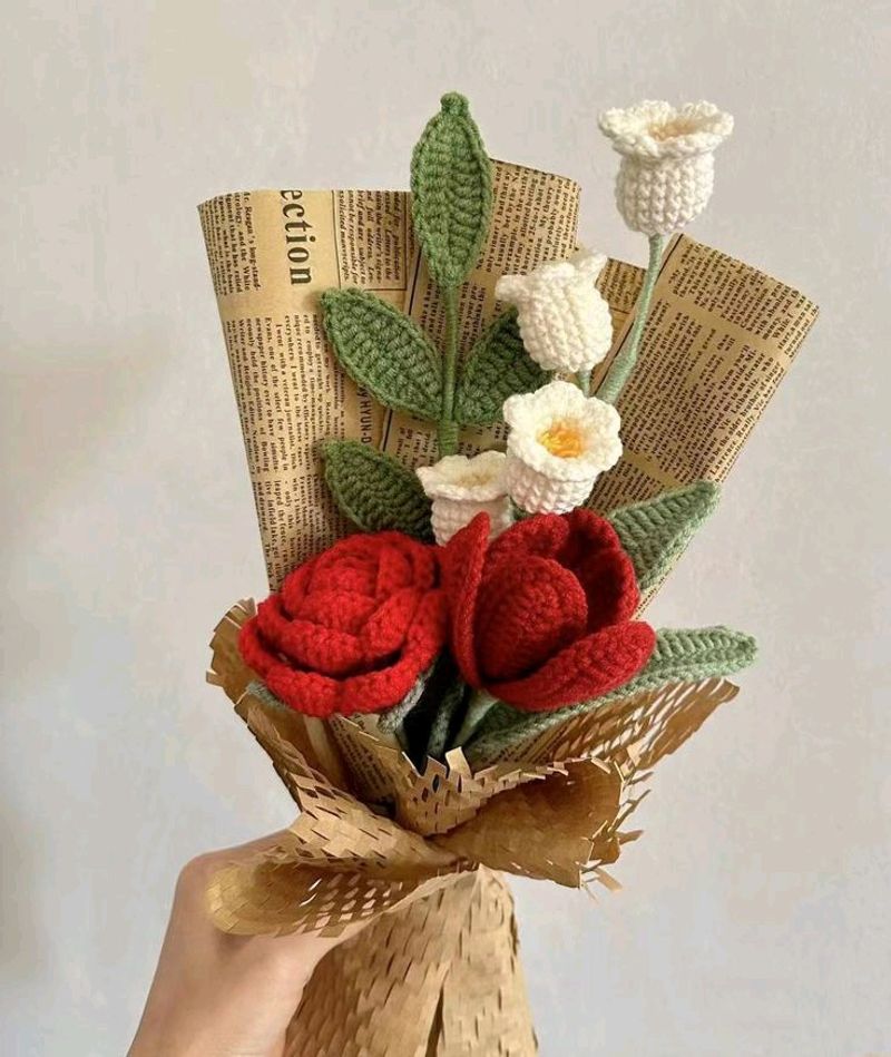 Crochet 🧶 Rose Bouquet 💗