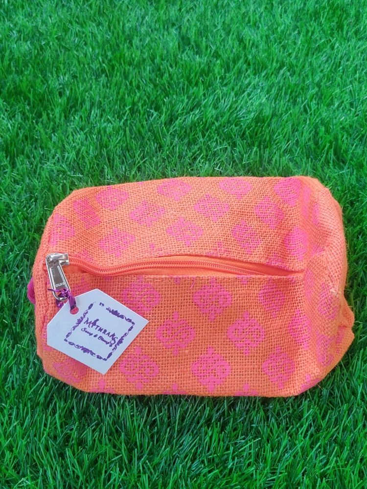 Big Cavity - JUTE POUCH - Orange Colour