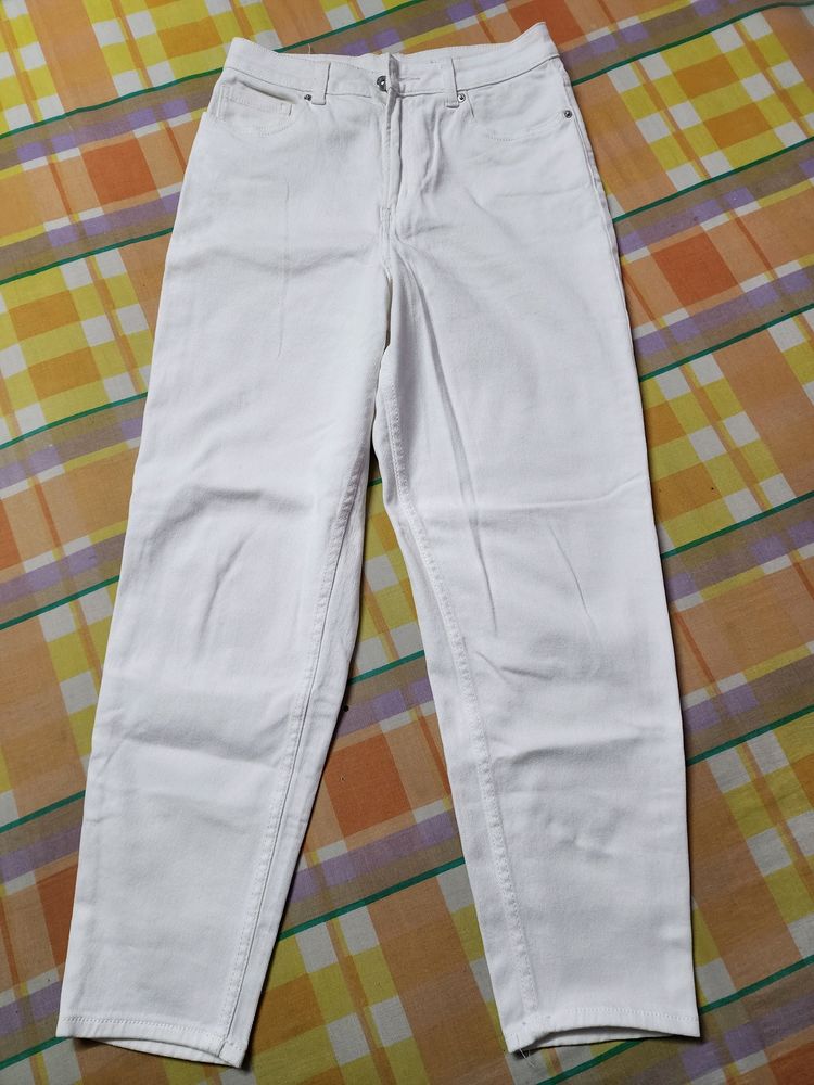 H&M Mom Loose Fit Twill Trousers