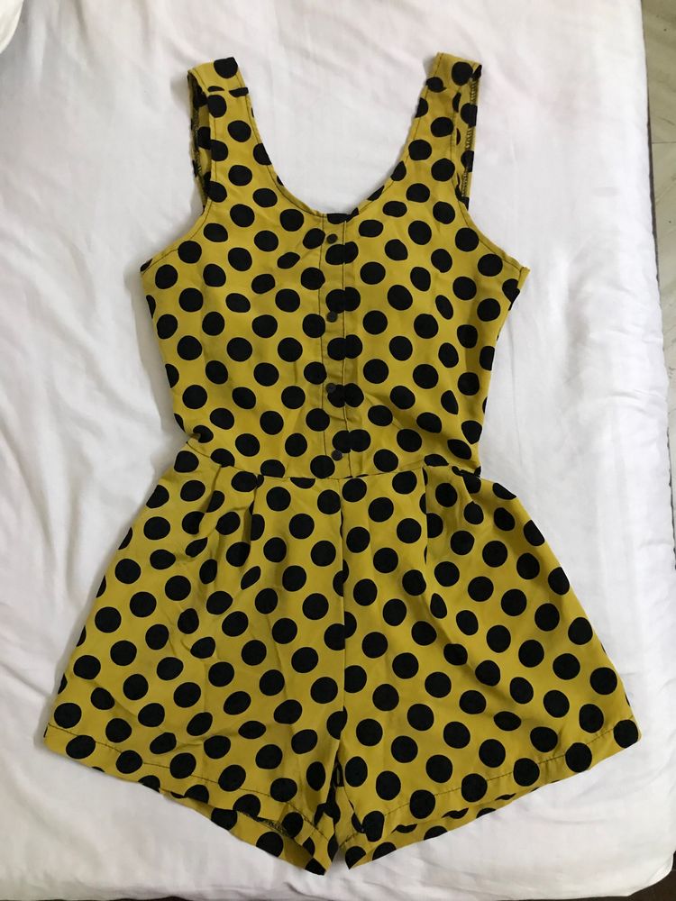 Polka Dot Playsuit for early Teens Or Petite B-34