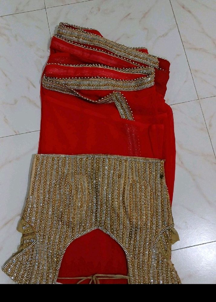 Mothi Work Blouse And Saree