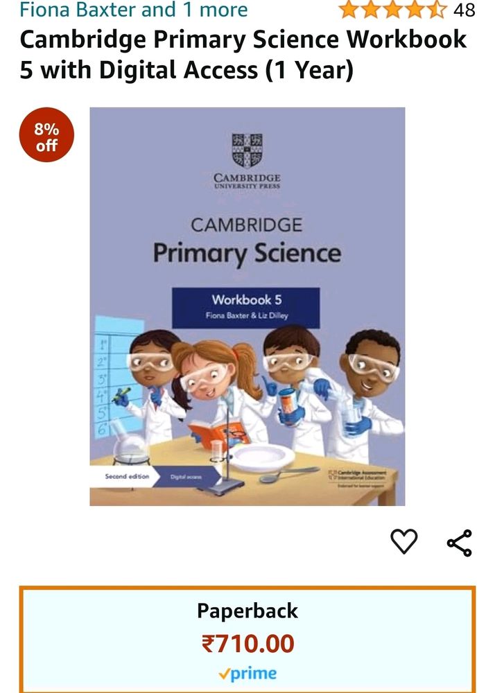 Cambridge Primary Science Workbook 5