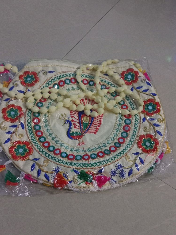 Embroidered Sling Bag