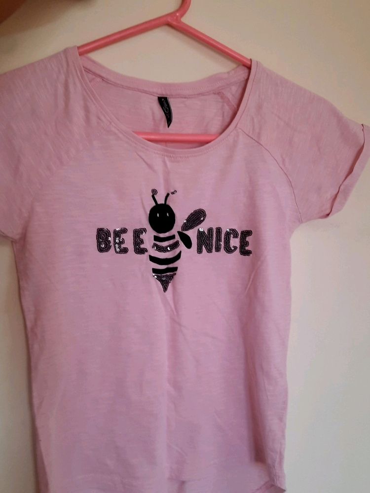 Pink Rio Girl Cute Top For 9-10 Years Old