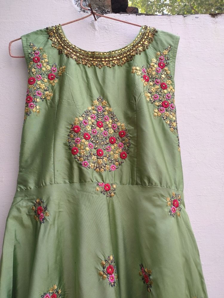 Women's Mehndi Function Gown.