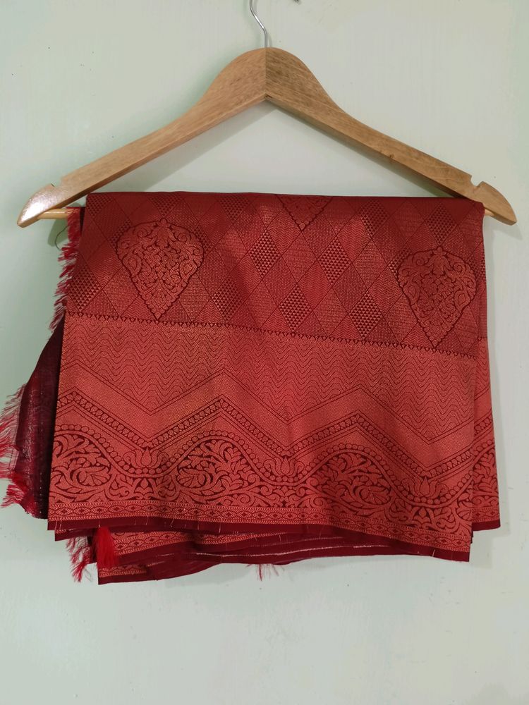 New Maroon Silk Saree