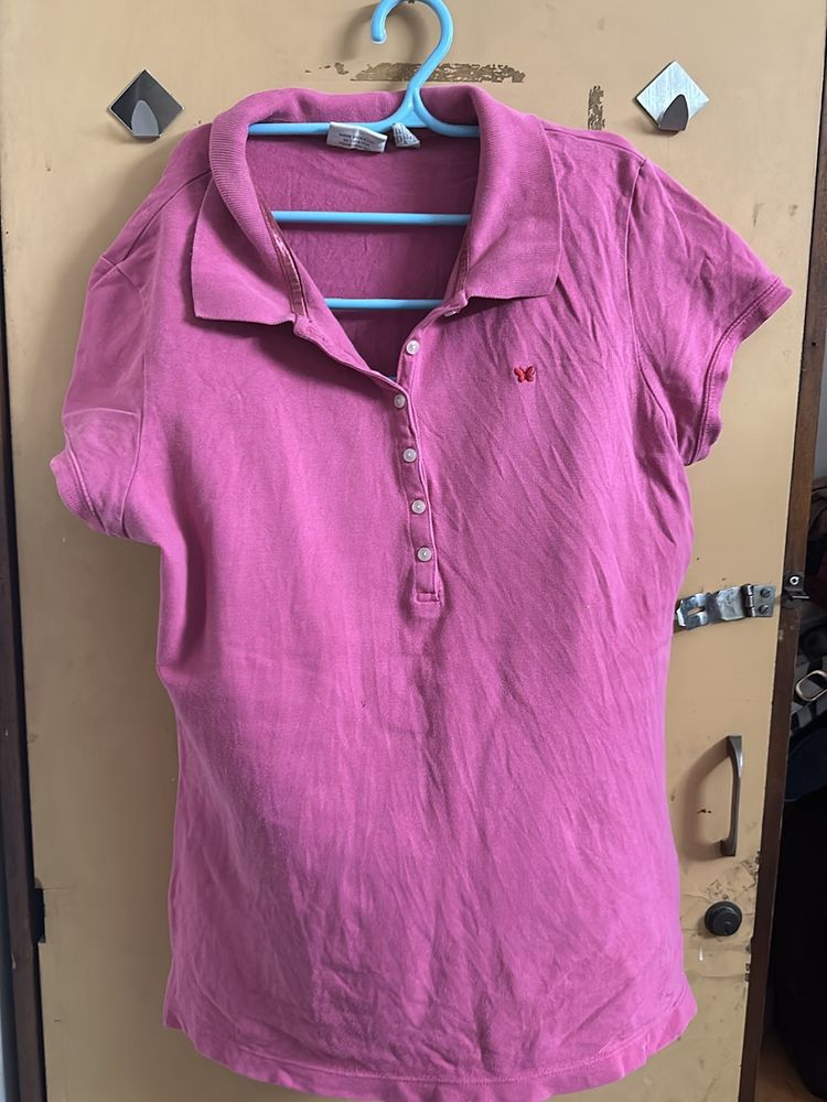 Pink Polo T Shirt