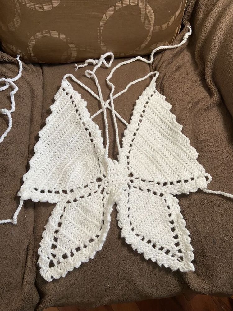 Crochet Butterfly Top And Bikini To