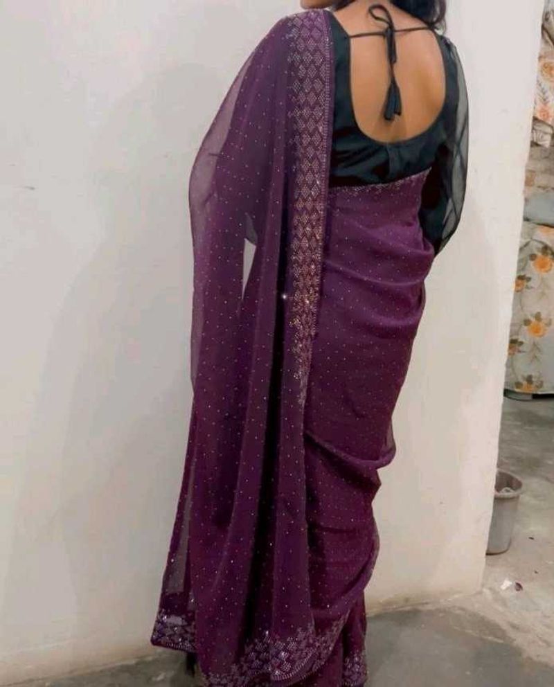 Purple Saree For Women/Girls