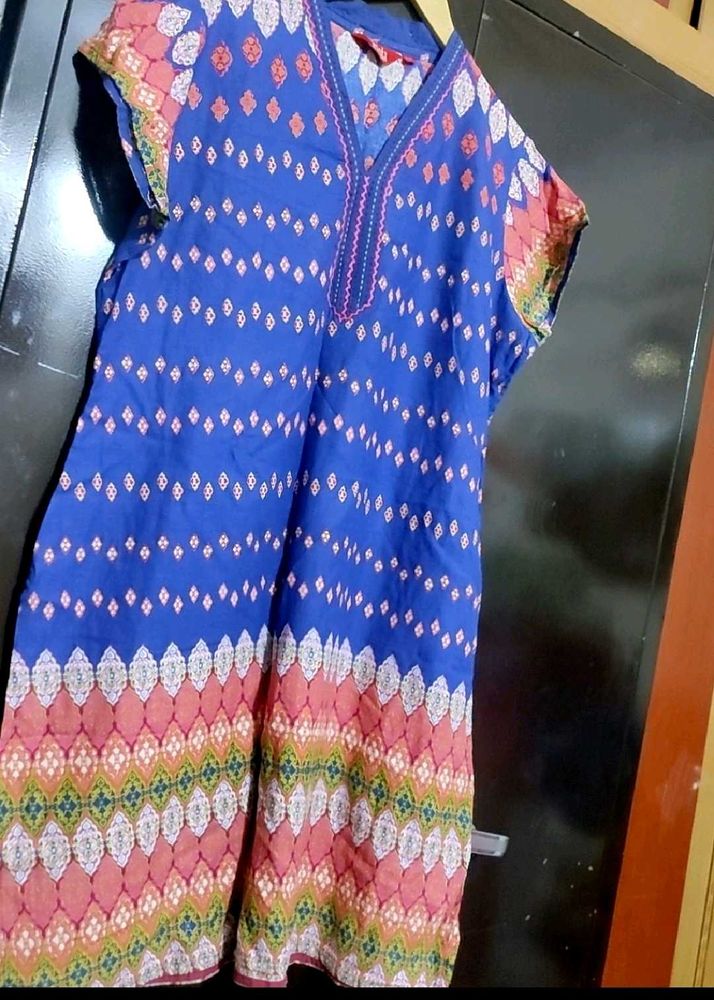 Blue Printed Kurti For Girl Or Woman 42 Bust