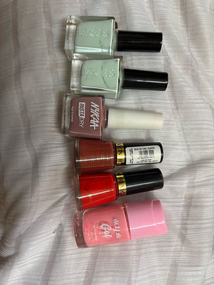 Combo Of 6 Brand Nail Polish