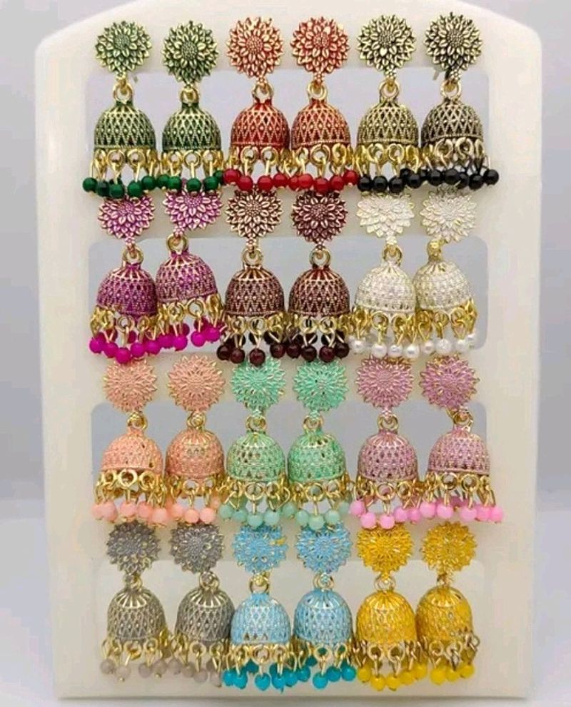 12 Pairs Of Jhumka