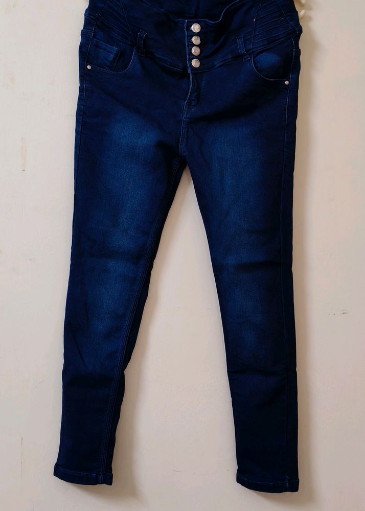 Dark blue High Waist Denims