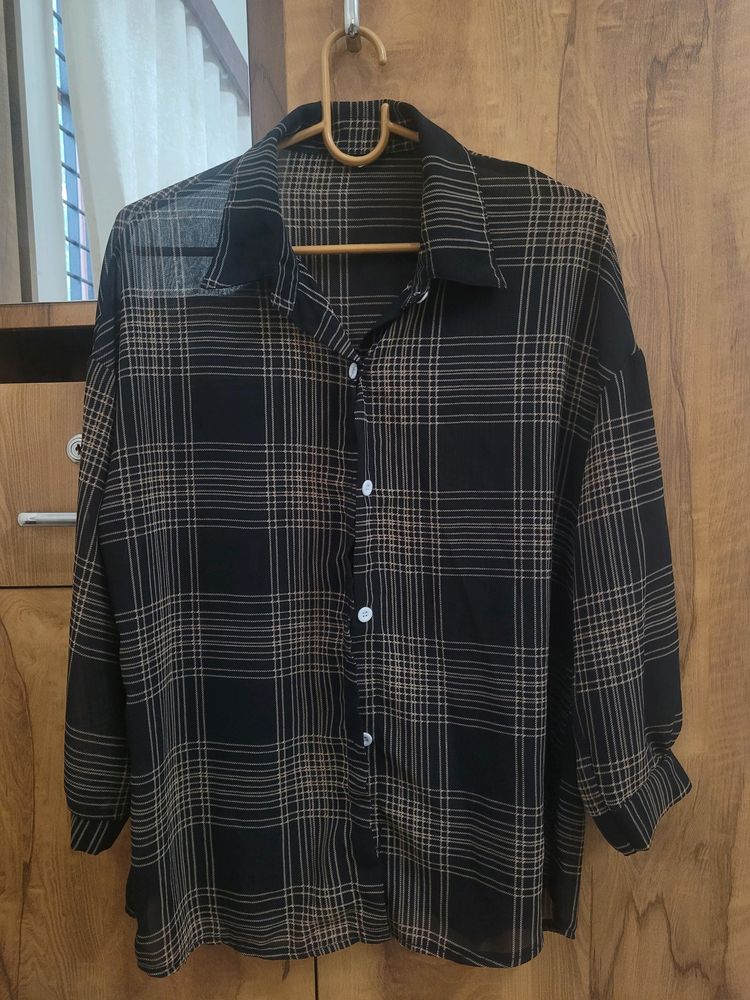 Black Check Shirt From Urbanic