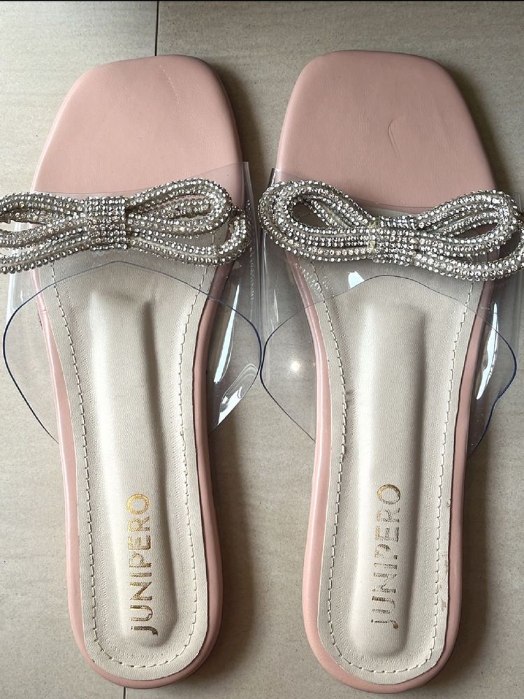 Brand New - Cute Pink Bow Flats