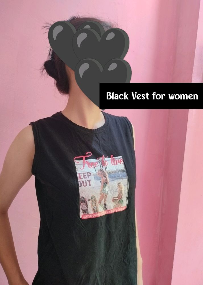 Black Colour Vest